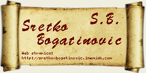 Sretko Bogatinović vizit kartica